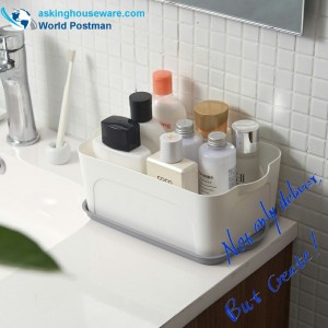 กล่องพลาสติกเอนกประสงค์พร้อมฝาปิดและที่เก็บของแบบใส 5 in 1