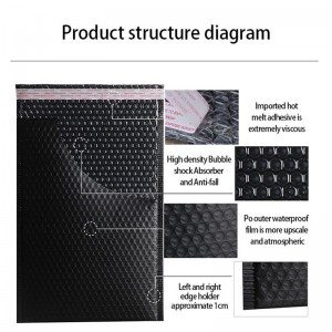 โรงงานขายส่งที่กำหนดเองพิมพ์สีชมพูสีพลาสติกฟองถุงจดหมายซองจดหมายเบาะ