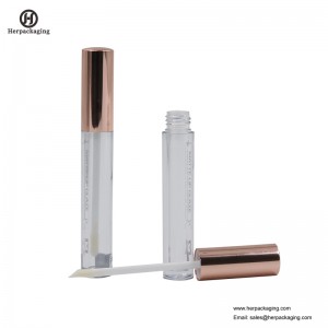 HCL304 หลอดพลาสติกใสลิปกลอสสำหรับผลิตภัณฑ์เครื่องสำอางสี flocked ลิปกลอ applicators