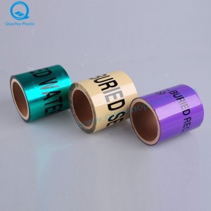 สายเคเบิลใยแก้วนำแสงอัลด้านล่างเทปสิ่งกีดขวางใต้ดิน / เทปคำเตือน