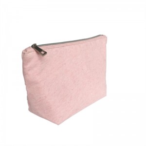 กระเป๋าเครื่องสำอางซิปเส้นใยธรรมชาติขนาดเล็กแบบพกพาที่ทนทาน