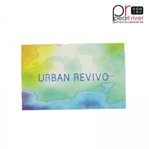 แฟชั่นที่มีสีสันจำนวนมาก hangtag สติ๊กเกอร์