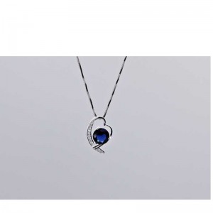 925 จี้เงินบูติกแฟชั่นคริสตัลฝังไมโครรักจี้ยุโรปและอเมริกา