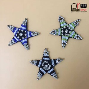 ที่กำหนดเองและหุ้นดาวเรซินออกแบบลูกปัดปักแพทช์ 2019 ขายส่ง