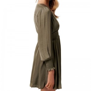 ร้อนขายสีกากีแขนยาวผู้หญิงชุดมินิ