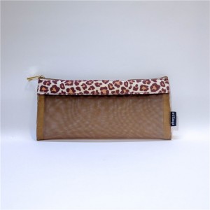 ขายร้อนที่กำหนดเองที่มีสีสันไนลอนตาข่ายกรณีดินสอสำหรับโลโก้ที่กำหนดเอง