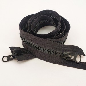 8 号树脂轨道牙双开拉链