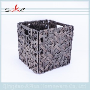 ตะกร้าสานสานหวายแบบซ้อนกันได้