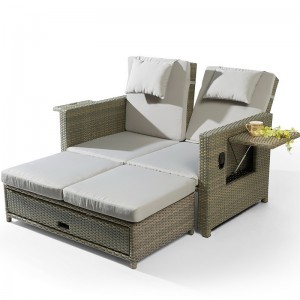 สวนพับเก้าอี้อาบแดดพลาสติกหวาย