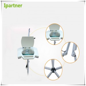 Ipartner โคมไฟแว่นขยายเสริมความงามสำหรับการทดสอบผิวหนังด้วยแสงเย็น