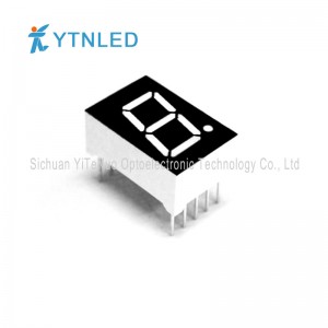 0.5 นิ้วสีแดง 1 หลัก 7 ส่วนแสดงผล LED, หลอดดิจิตอล