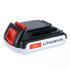 Li-ion 2000 มิลลิแอมป์ชั่วโมง 20 โวลต์เปลี่ยนแบตเตอรี่ไร้สายสำหรับ b Lack \u0026 D Ecker LB20, LBX20, LBX4020, LB2X4020 เครื่องมือ