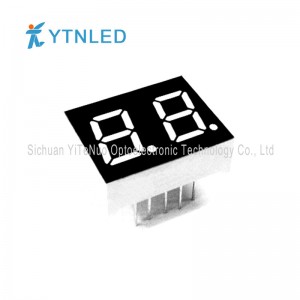 0.4 นิ้ว 2 หลักสีแดง 7 ส่วนจอแสดงผล LED, หลอดดิจิตอล