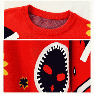 ยุโรปขนาดอเมริกัน Jacquard เสื้อกันหนาวออกแบบเสื้อถักชุดอุ่นหนา