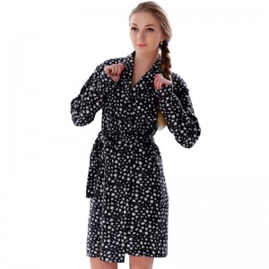 เสื้อคลุมสตรีกิโมโนพิมพ์ชุดนอนเสื้อคลุมอาบน้ำ