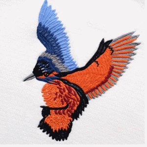 เสื้อถักสุภาพสตรีที่กำหนดเองปักนกเสื้อคอเรือเสื้อ Pullover