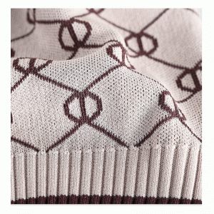 ผู้หญิงที่กำหนดเอง 100% โพลีเอสเตอร์ Finshnet Jacquard เสื้อคาร์ดิแกน