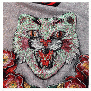 appliques ประดับด้วยเลื่อมประดับด้วยมือและดอกไม้ถักเสื้อสวมหัวเสื้อสำหรับผู้หญิง