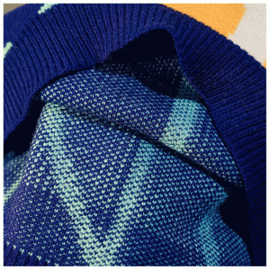 กำหนดเองเสื้อผ้าเสื้อผ้าตัวอักษร Jacquard เสื้อถักหลวม