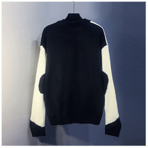 2019 ใหม่ในช่วงฤดูหนาวฤดูใบไม้ร่วงนมวัว Jacquard หนาเส้นด้ายหลวมเสื้อกันหนาวเสื้อสวมหัวเสื้อกันหนาว