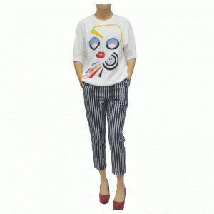 เสื้อกันหนาวริมฝีปากแดงที่กำหนดเอง Jacquard ฤดูร้อนถักเสื้อกันหนาวบาง ๆ