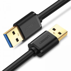 USB 3.0 A ไปยัง A สายเคเบิลชนิดชายกับชายสายเคเบิ้ลสำหรับการถ่ายโอนข้อมูลกล่องหุ้มฮาร์ดไดรฟ์