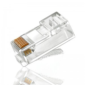 CAT5 CAT5E CAT6 ตัวเชื่อมต่อ 8P8C UTP Gold Plated Ethernet หัวคริสตัล