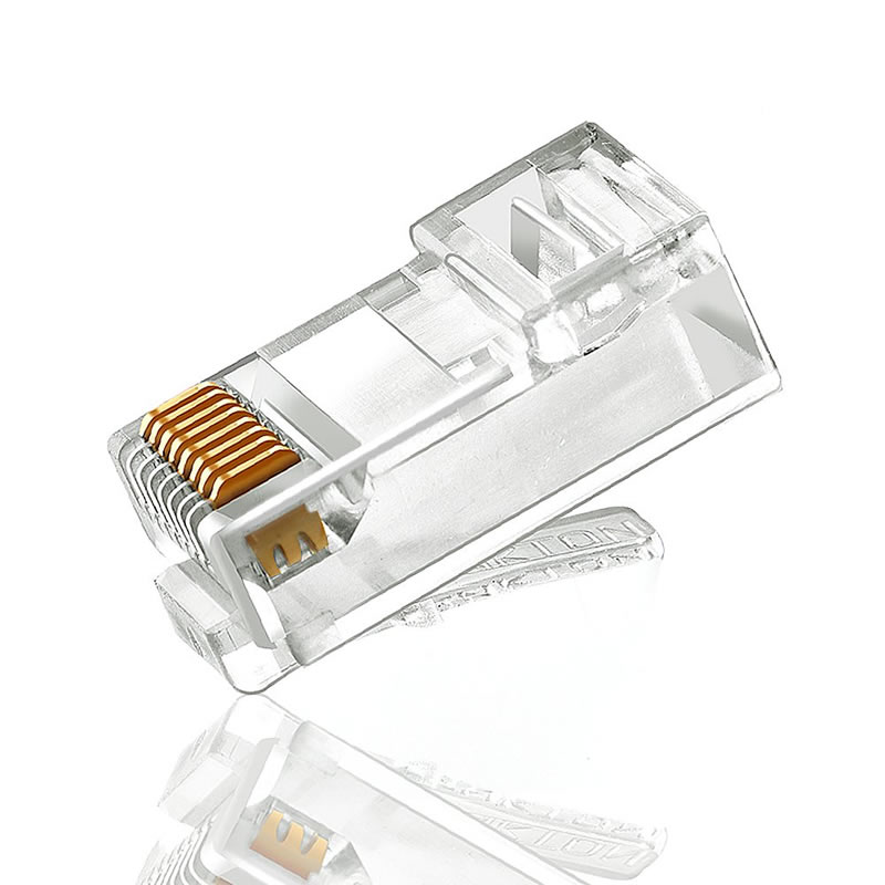 CAT5 CAT5E CAT6 ตัวเชื่อมต่อ 8P8C UTP Gold Plated Ethernet หัวคริสตัล