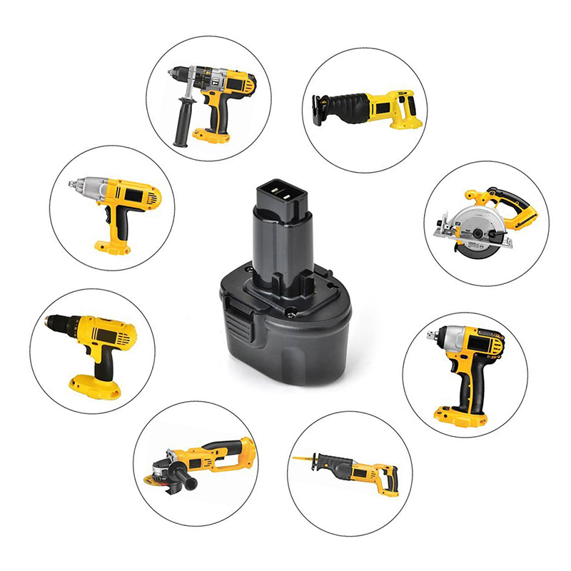 Ni-Cd 7.2 โวลต์ 1300 มิลลิแอมป์ชั่วโมงสว่านไร้สายเปลี่ยนแบตเตอรี่เซลล์สำหรับ Dewalt DE9057, DE9085, DW9057