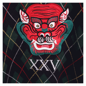 Warm Dragon Face Patchworks ฤดูหนาวหนาคอมพิวเตอร์ถักเสื้อสเวตเตอร์ Pullover