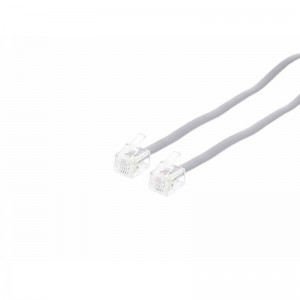 RJ12 6 ตัวนำข้ามสายเคเบิลโทรศัพท์แบบแยกส่วน