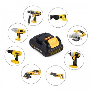 Li-ion 12V 2000mAh เปลี่ยนแบตเตอรี่เครื่องมือชาร์จใหม่ได้สำหรับ Dewalt DCB120, DCB121