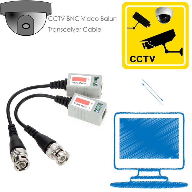 สายเคเบิลมินิ CCTV BNC Balun Transceiver