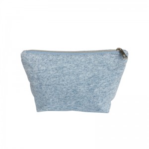 กระเป๋าเครื่องสำอางซิปเส้นใยธรรมชาติและรีไซเคิล