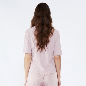 เสื้อเบลาส์และเสื้อเชิ้ต Office Simple Designs O Collar Striped JCGJ190315083