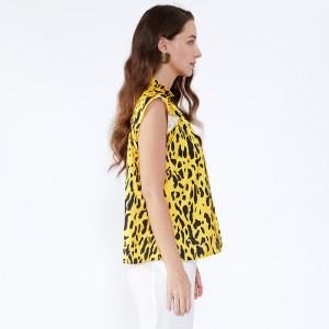 หินอ่อนพิมพ์ Halter Off ไหล่เสื้อกล้ามผู้หญิงเซ็กซี่ท็อปส์ซู SI5118