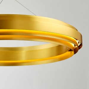 นอร์ดิกที่ทันสมัยเรียบง่ายวงกลมออกแบบบ้านโรงแรม LED โคมระย้า Km2141