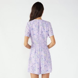 รูปแบบใหม่ที่กำหนดเองชีฟอง Onesie พิมพ์ Jumpsuit ผู้หญิง