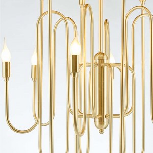 Simple Nordic สร้างสรรค์ Iron Hotel Home Chandelier Km2124