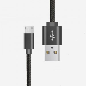 สายเคเบิลข้อมูล Micro to USB Nylon แบบถัก