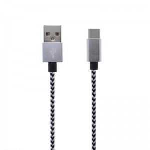 สายเคเบิลข้อมูลไนล่อน Type-C to USB