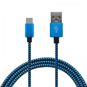Type-C to USB Nylon สายเคเบิลข้อมูล briaded