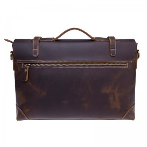 ที่มีคุณภาพสูงบ้าม้าหนังแท้ผู้ชายแล็ปท็อปของ messenger กระเป๋ากระเป๋าสะพาย