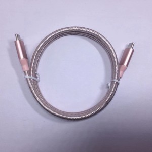 สายเคเบิลดาต้าแบบไนล่อน Brided Type-C ถึง Type-C