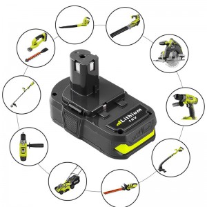 สำหรับ Ryobi P102, P103, P104 2000 มิลลิแอมป์ชั่วโมง 18 โวลต์ Li-Ion เปลี่ยนพลังงานแบตเตอรี่สว่าน
