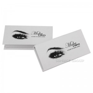 หนังสือกระดาษแข็งแบบกำหนดเองปิดกล่องของขวัญรูปขนตาแม่เหล็กบรรจุภัณฑ์