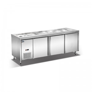 เป็นมิตรกับสิ่งแวดล้อมอากาศเย็นใต้โต๊ะแซนด์วิชโต๊ะทำงาน 0 ~ 10 ° c