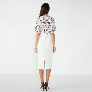 รุ่นใหม่สาว 2019 ทำงานคอถักผู้หญิงพรรคชุดหรูหรา