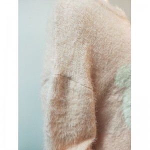 จัมเปอร์พิมพ์ลายหมีชมพู RLWS0017F