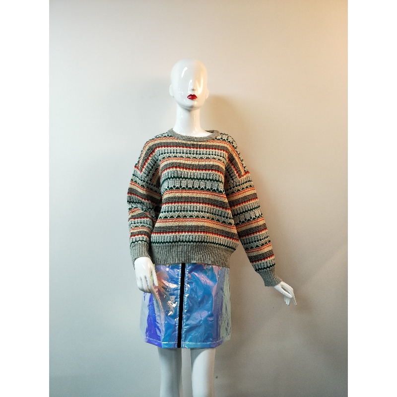 STRIPE CREW SWEATER RLWS0107F